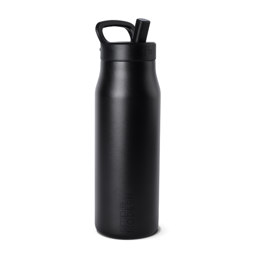 Mesa Water Bottle - Signature - Midnight Black