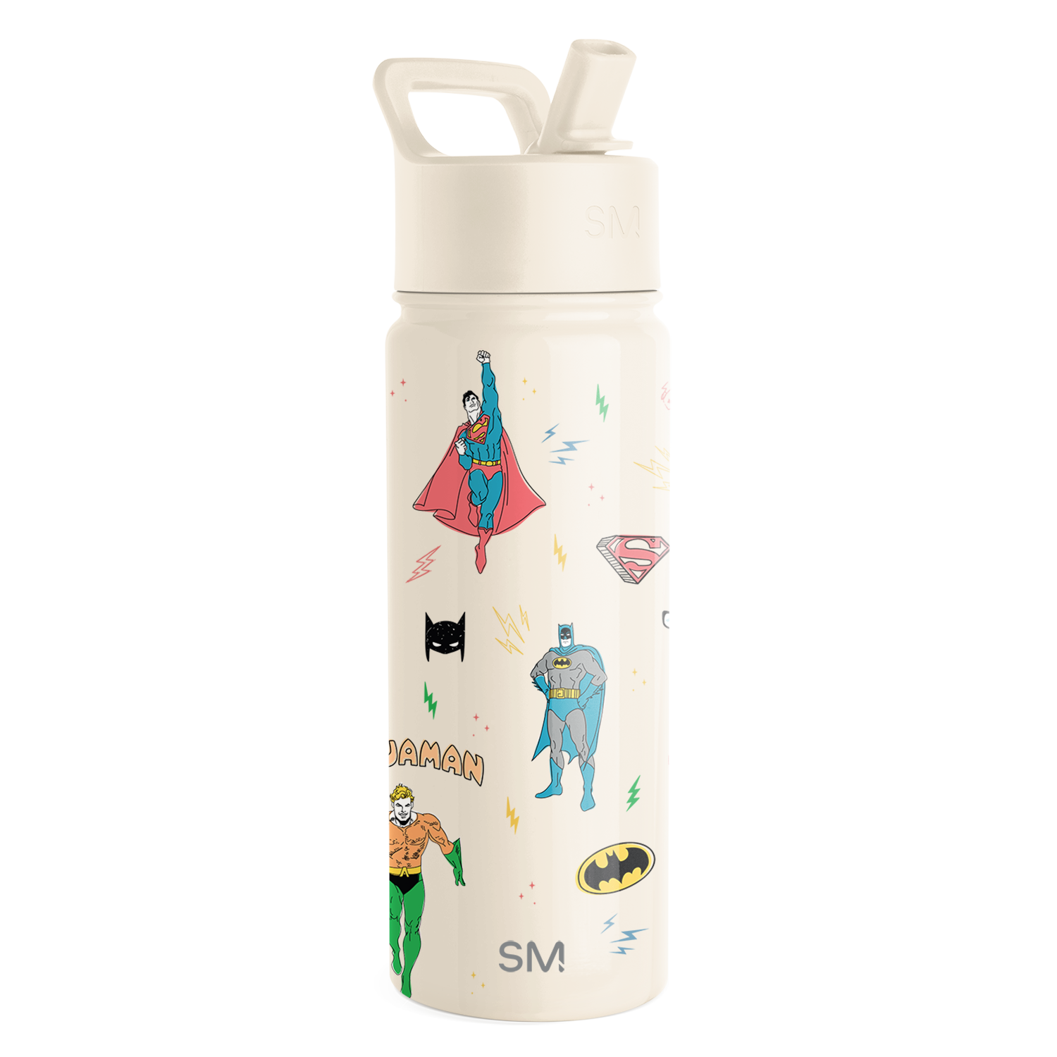 Summit Kids Water Bottle with Straw Lid - 18oz - SM - DC Super Hero Boys