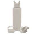 Summit Water Bottle with Straw Lid, Chug Lid, and Handle Lid - Almond Birch