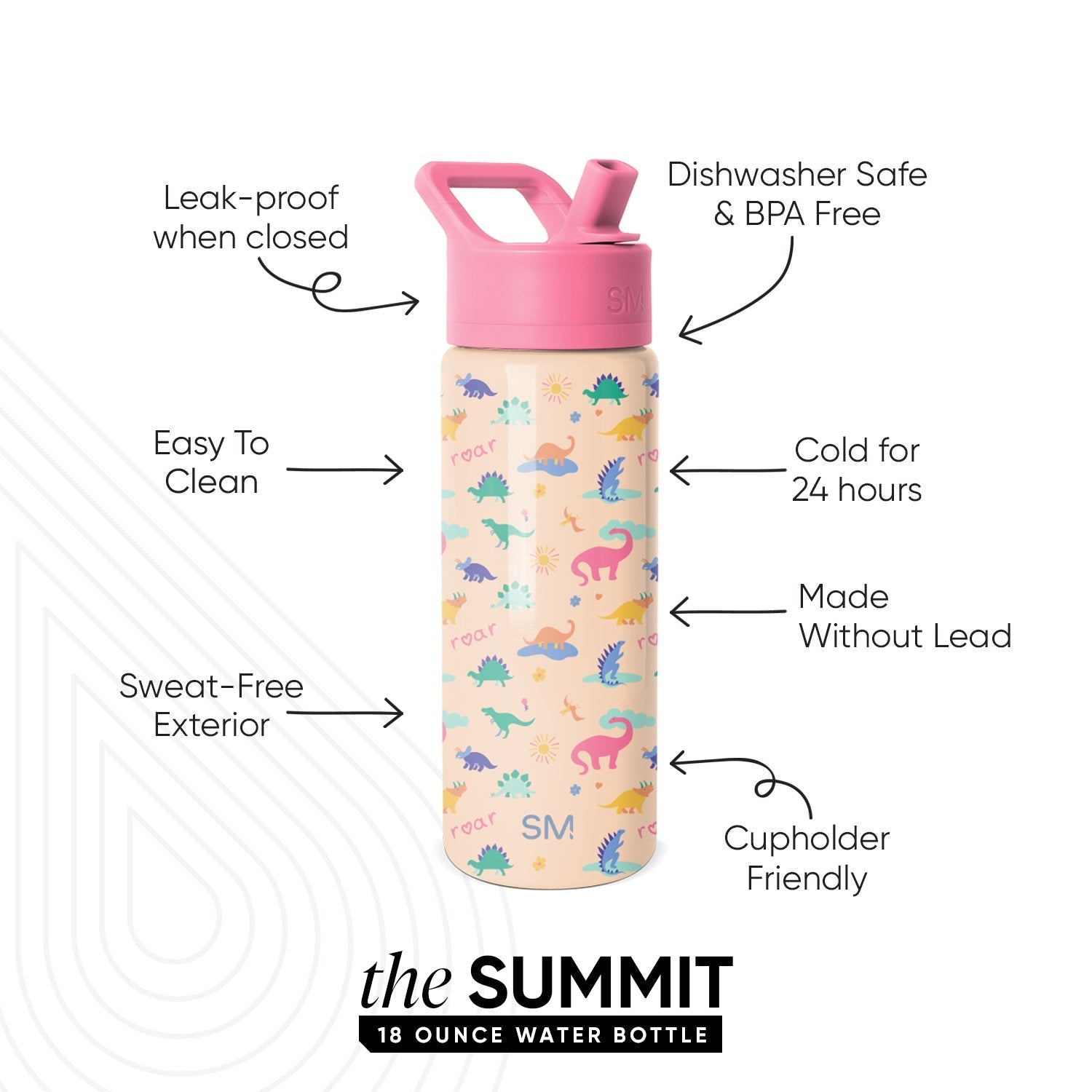 Summit Kids Water Bottle with Straw Lid - 14oz