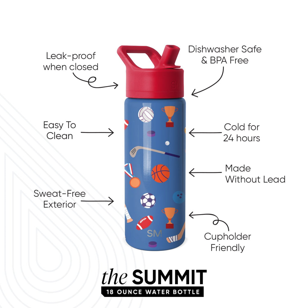Summit Kids Water Bottle with Straw Lid - 14oz
