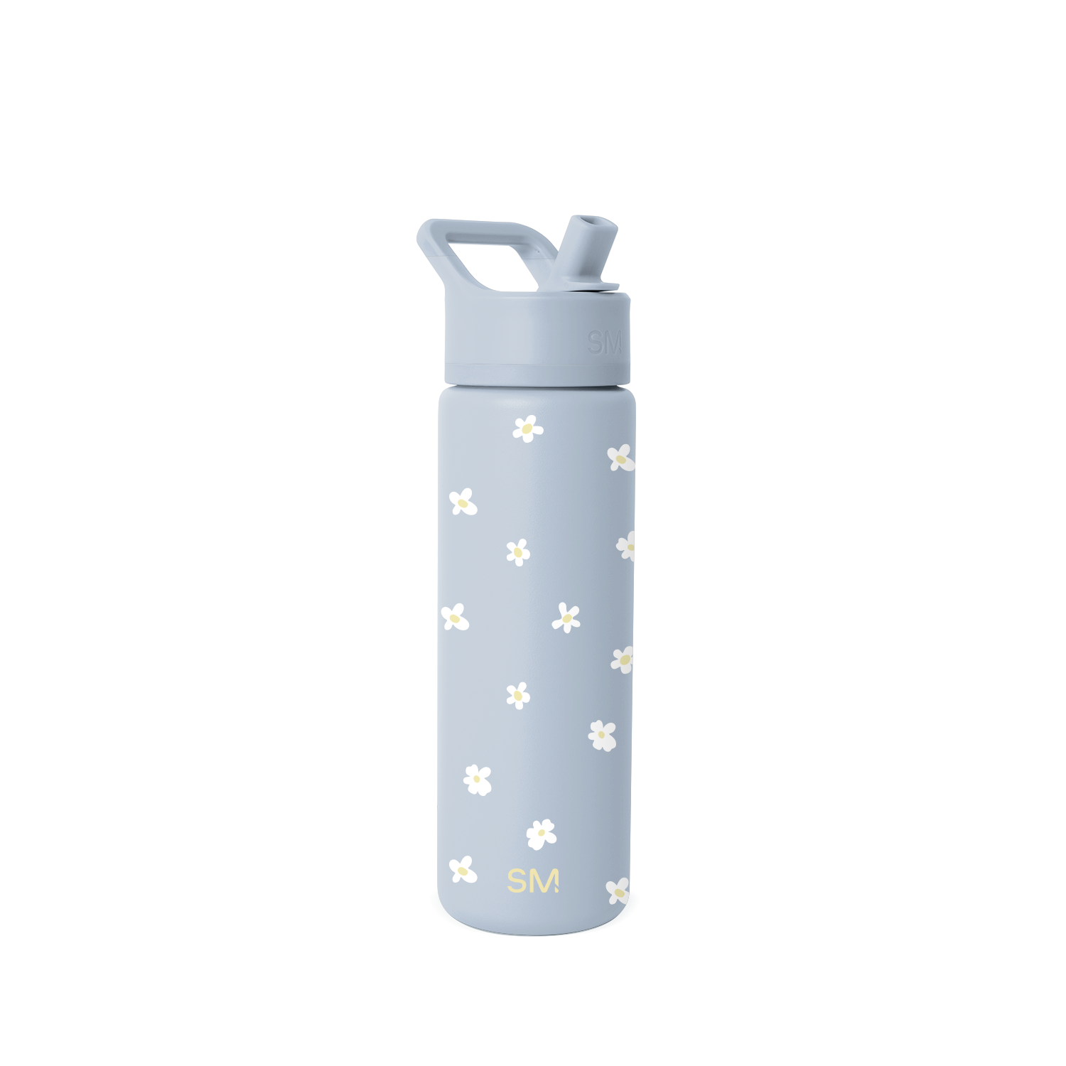Summit Water Bottle with Straw Lid - 22oz / Sweet Daisy on Blue
