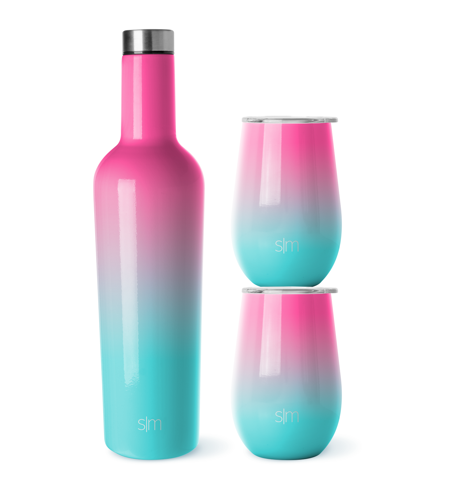 Spirit Wine Bundle - Two 12oz Tumblers and One 25oz Wine Bottle - Sorbet
