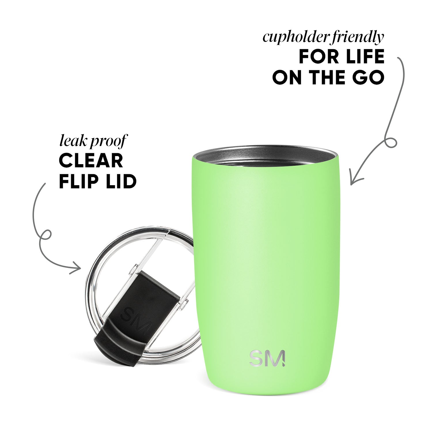 Voyager Tumbler with Clear Flip Lid & Straw