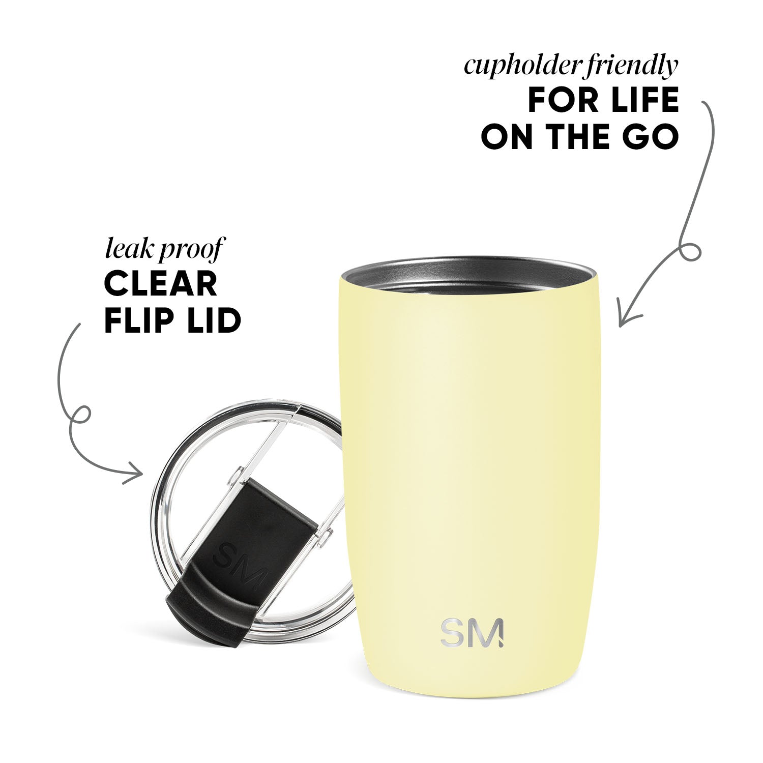 Voyager Tumbler with Clear Flip Lid & Straw