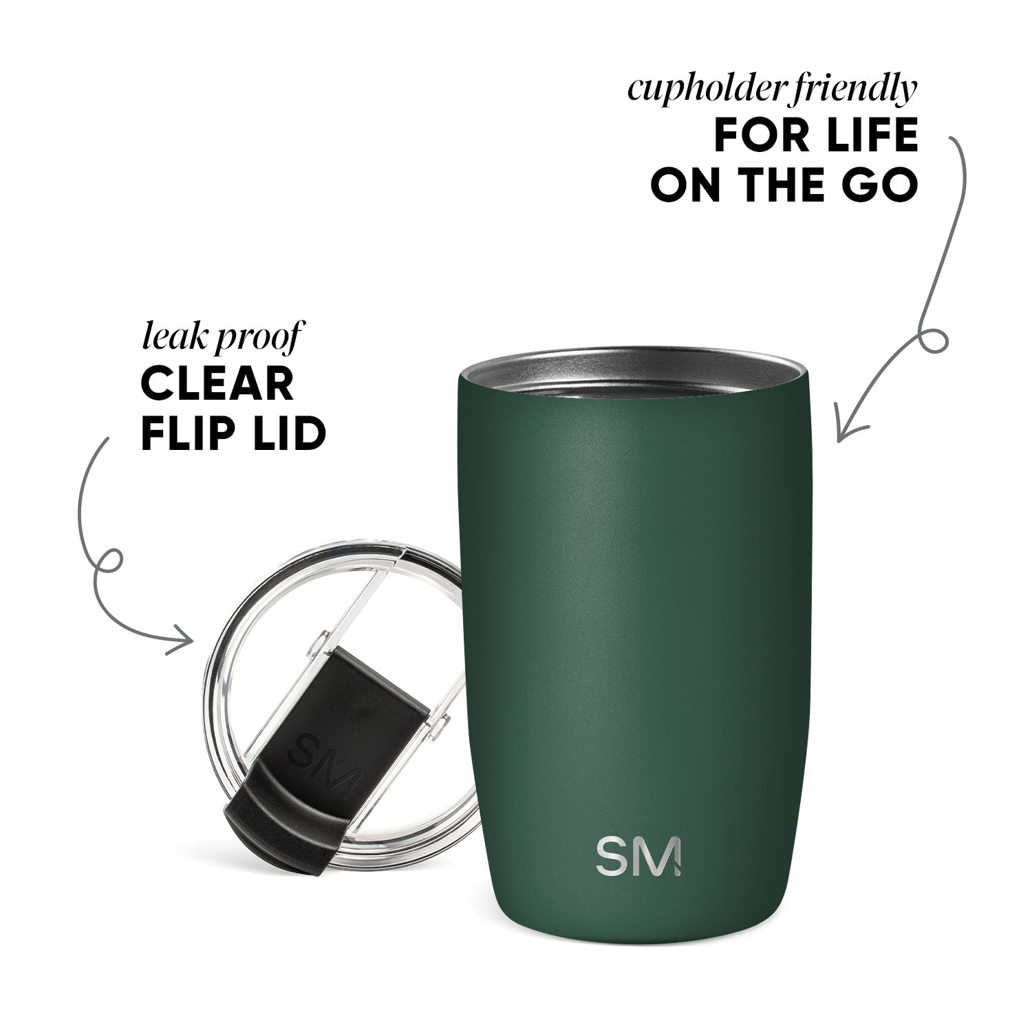 Voyager Tumbler with Clear Flip Lid & Straw