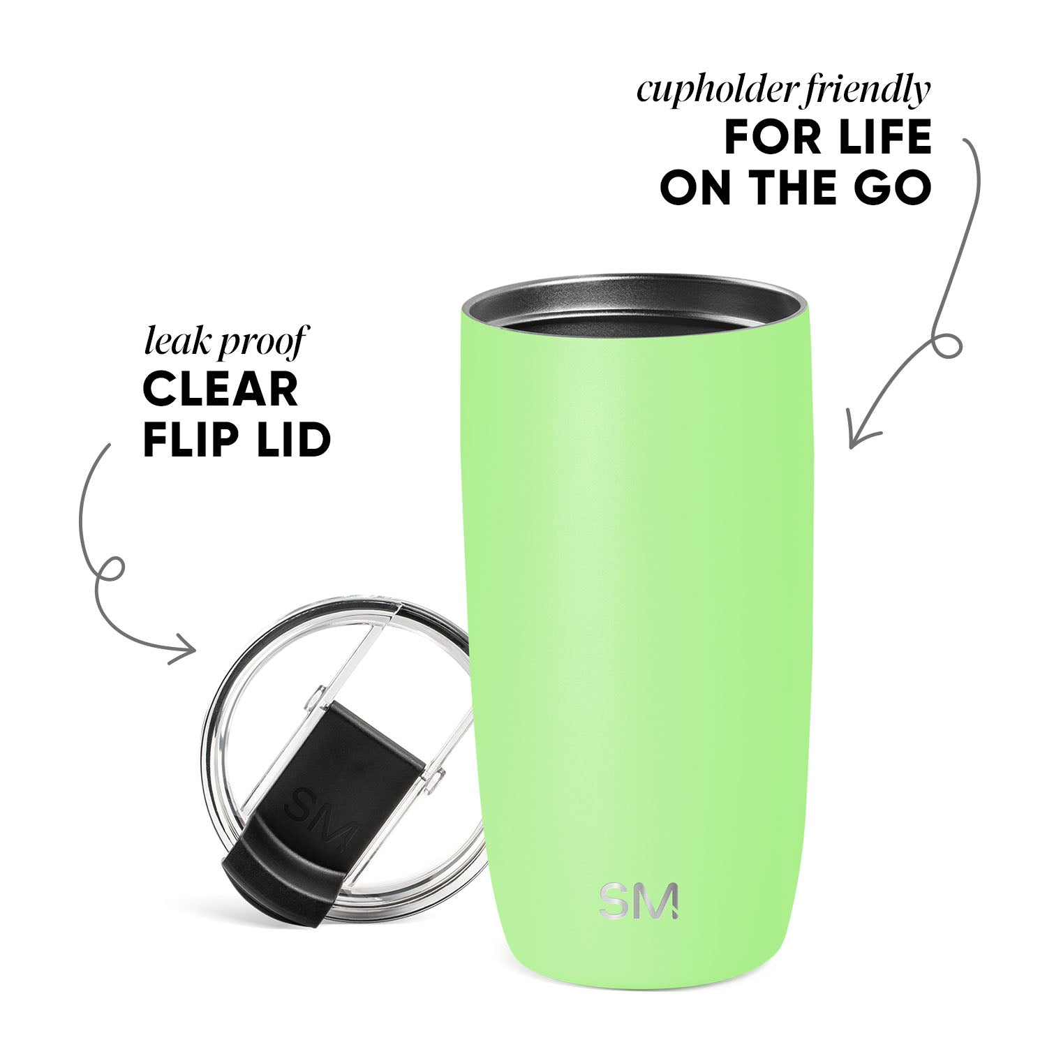 Voyager Tumbler with Clear Flip Lid & Straw