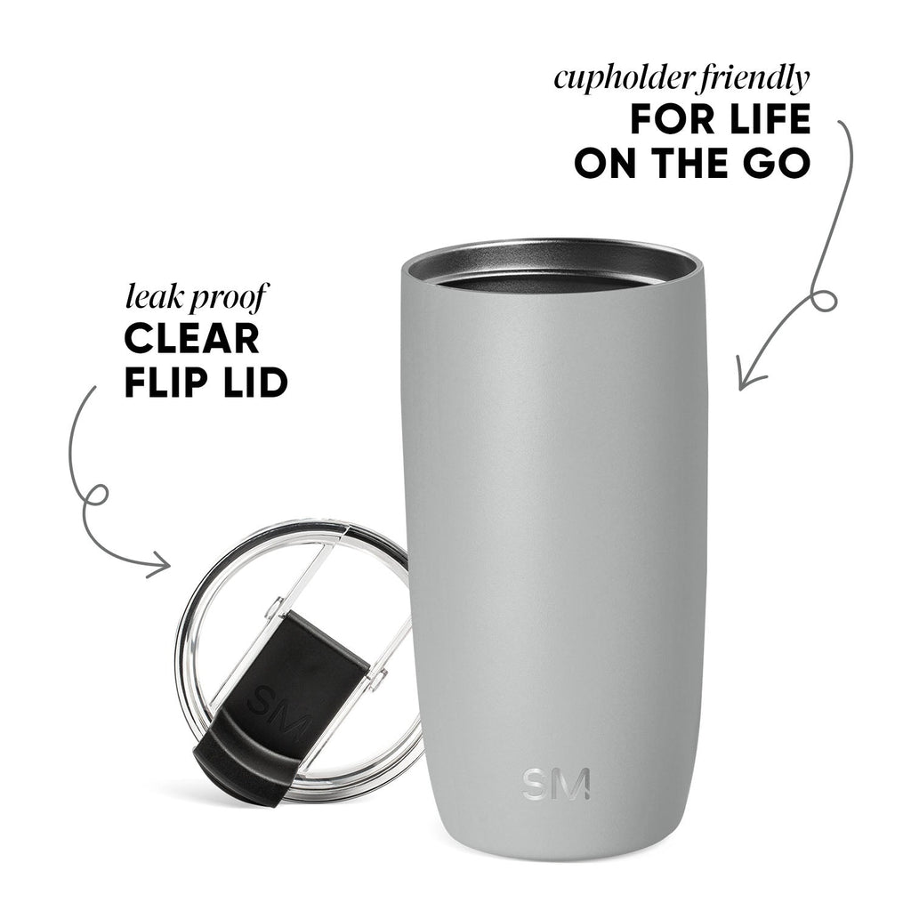Voyager Tumbler with Clear Flip Lid & Straw