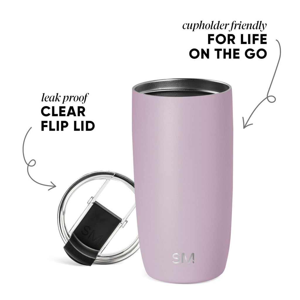 Voyager Tumbler with Clear Flip Lid & Straw
