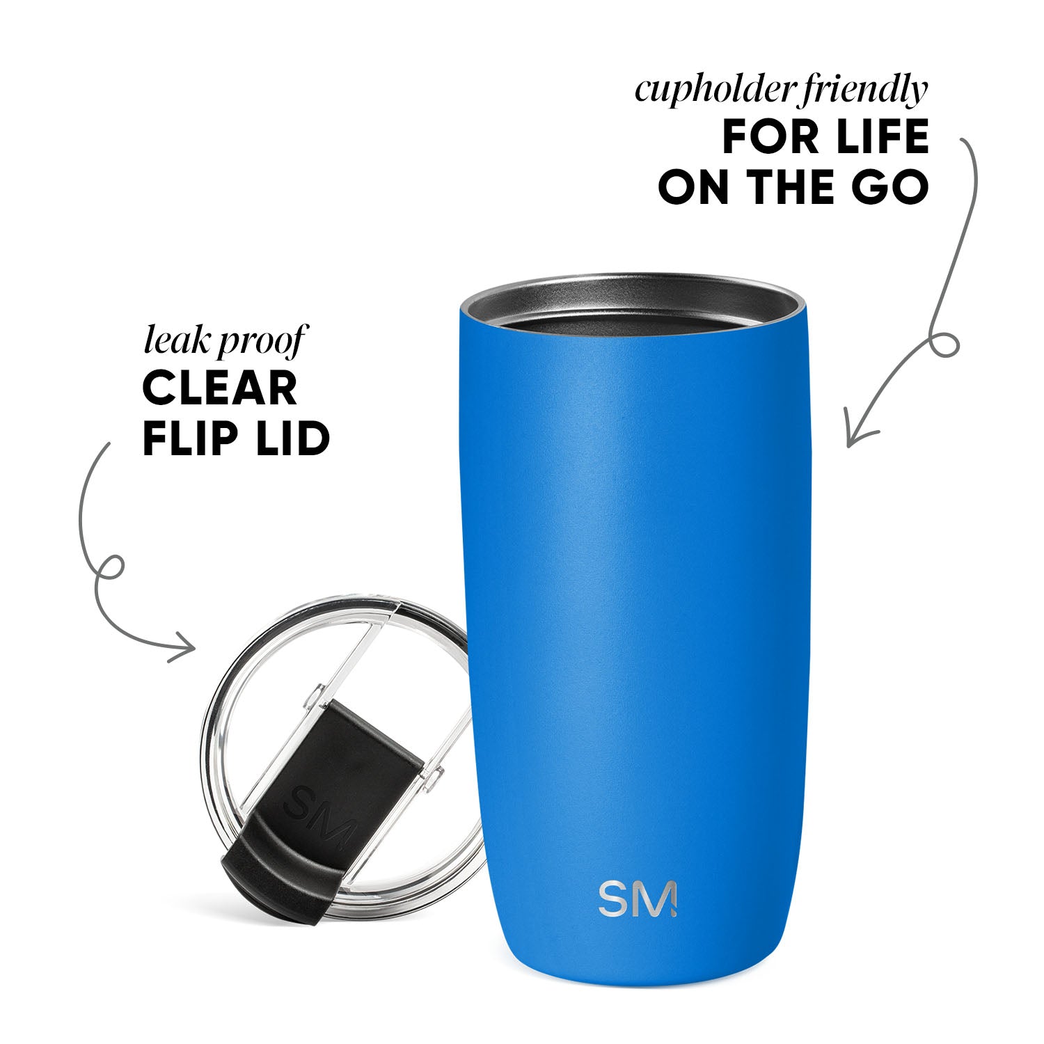 Voyager Tumbler with Clear Flip Lid & Straw
