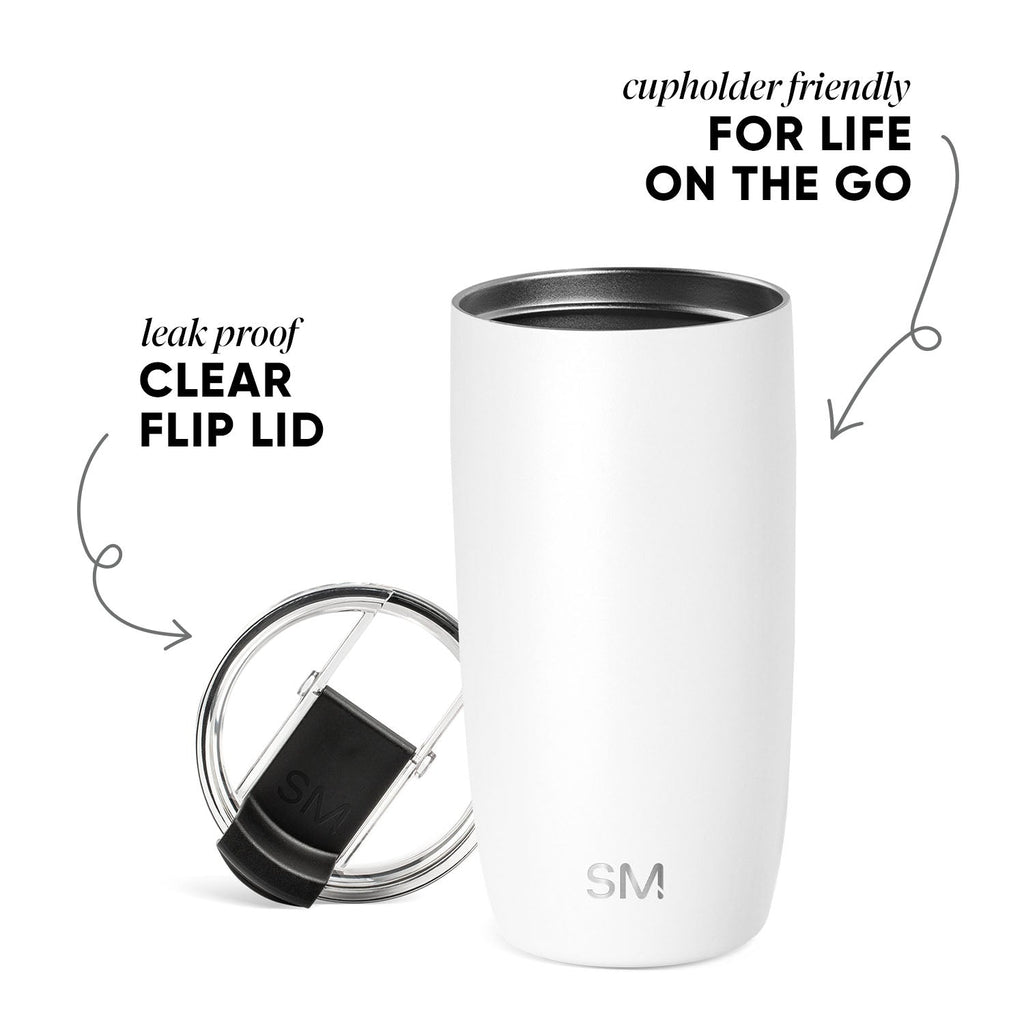 Voyager Tumbler with Clear Flip Lid & Straw
