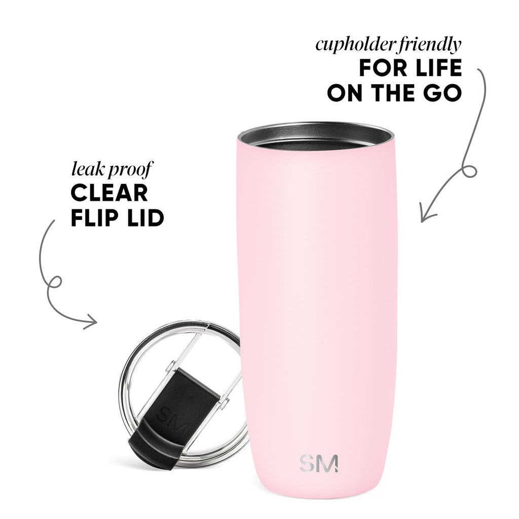 Voyager Tumbler with Clear Flip Lid & Straw