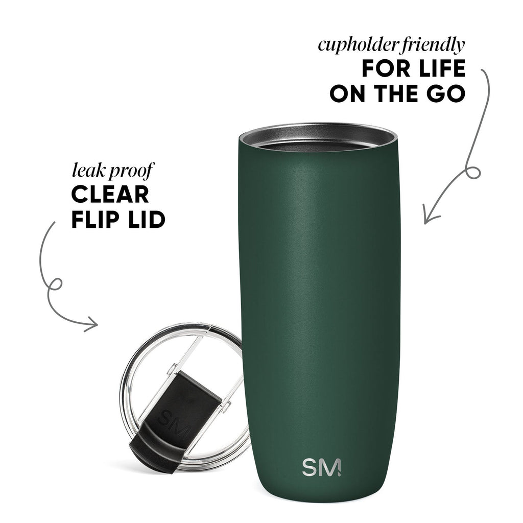 Voyager Tumbler with Clear Flip Lid & Straw