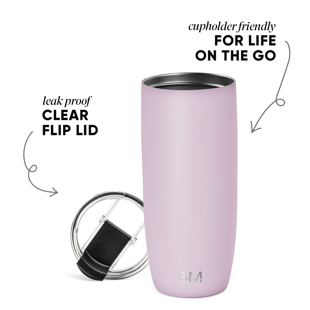 Voyager Tumbler with Clear Flip Lid & Straw