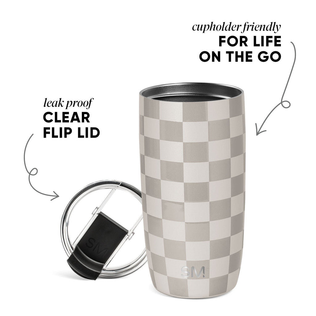 Voyager Tumbler with Clear Flip Lid & Straw