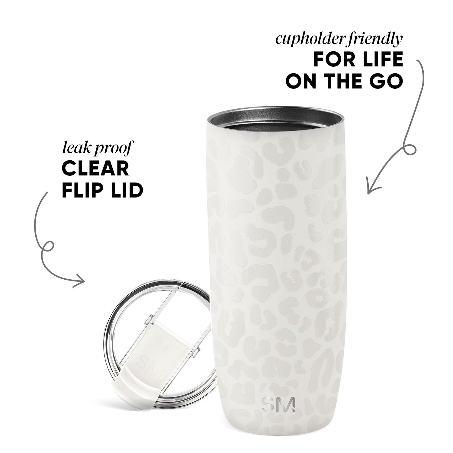 Voyager Tumbler with Clear Flip Lid & Straw