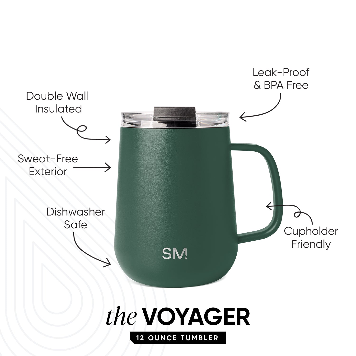 Voyager Coffee Mug with Handle - 12 oz